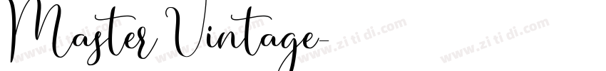 Master Vintage字体转换